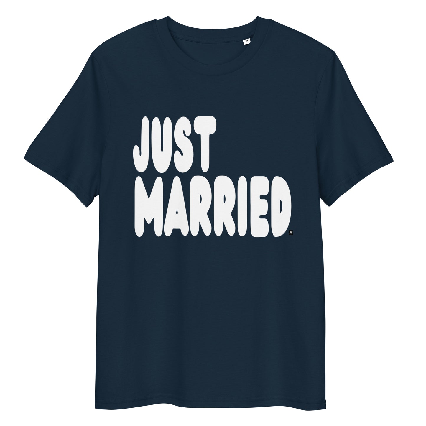 Just Married Premium Unisex T-Shirt in Navy Blue