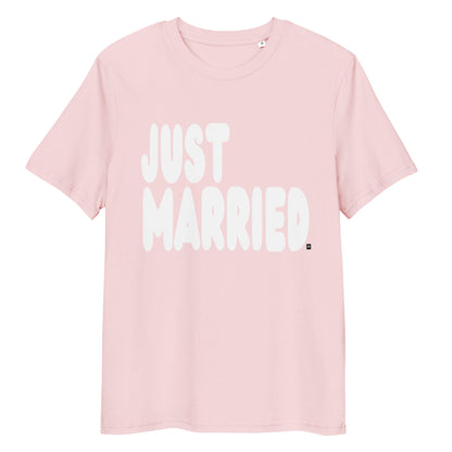 Just Married Premium Unisex T-Shirt in Pink