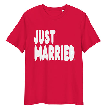 Just Married Premium Unisex T-Shirt in Red