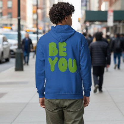 Be You in Blue and Green Unisex Zip-Up Hoodie