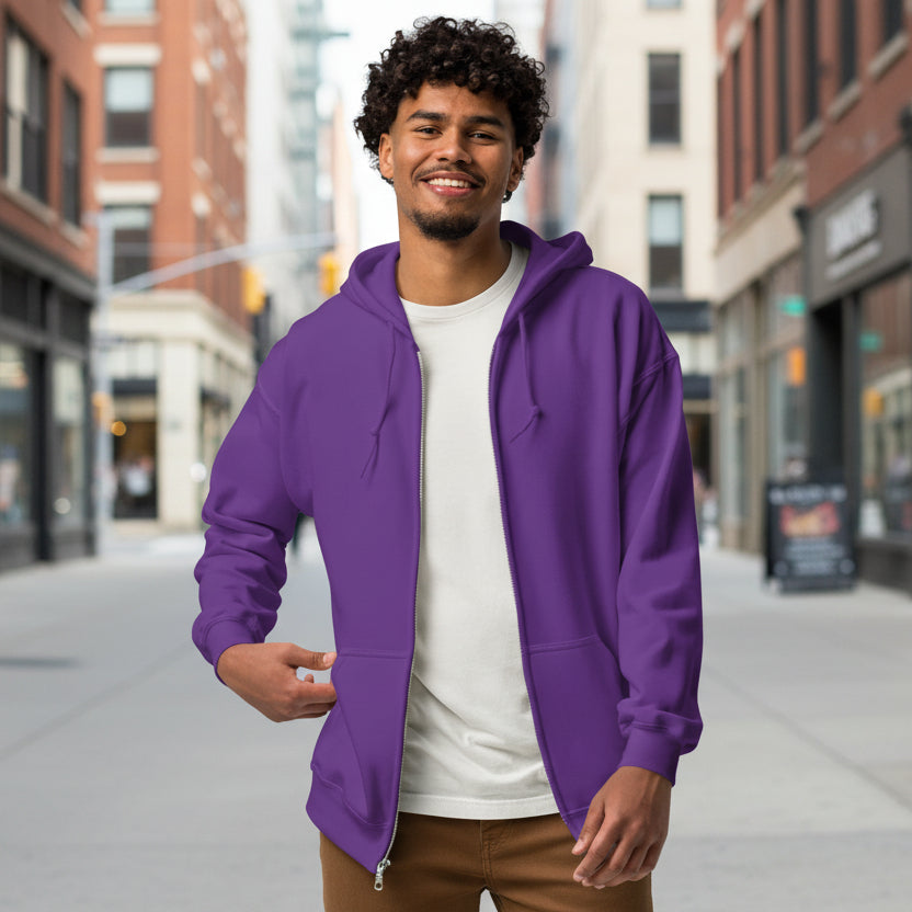 Be You in Purple and Pink Unisex Zip-Up Hoodie