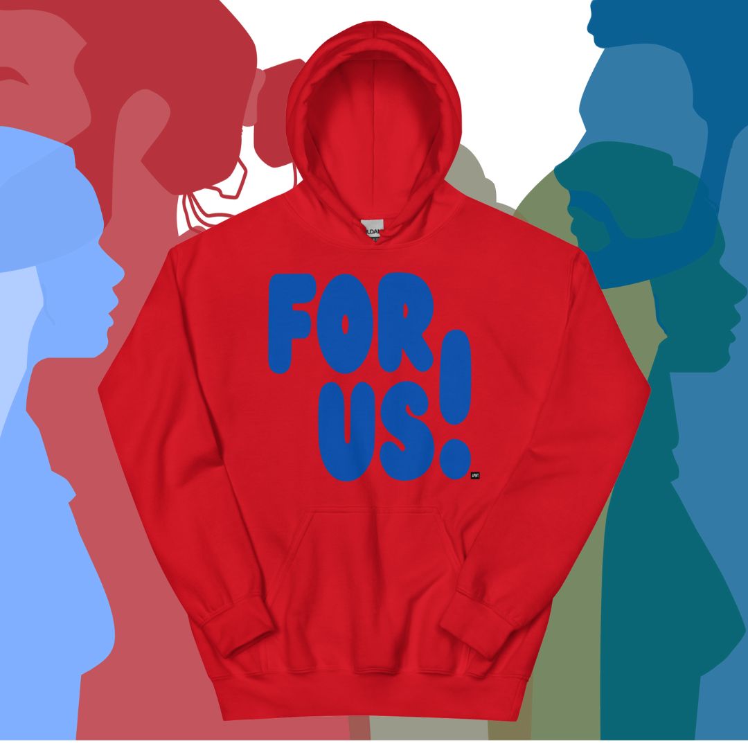 For Us in Red and Blue Unisex Hoodie
