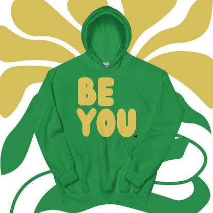 Be You in Green and Yellow Unisex Hoodie