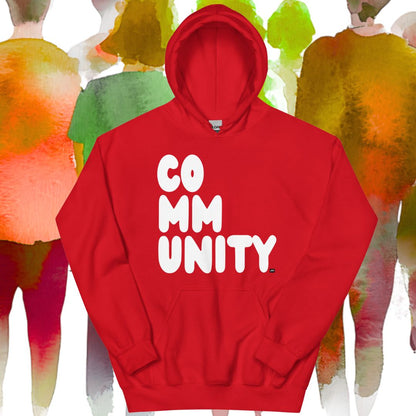 A Community in Balloon Red Unisex Hoodie