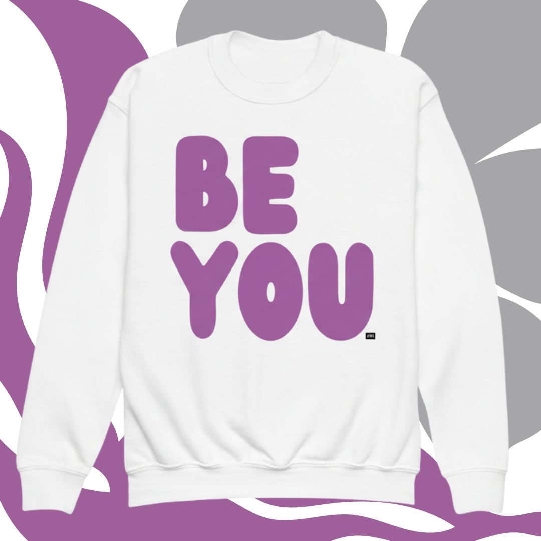 Be You Kids in Purple Unisex Crew Neck Sweatshirt - Available in Assorted Colors