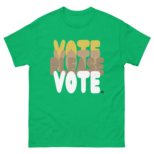 Please Vote in Green Spaces Unisex T-Shirt from the APWT Gift Shop