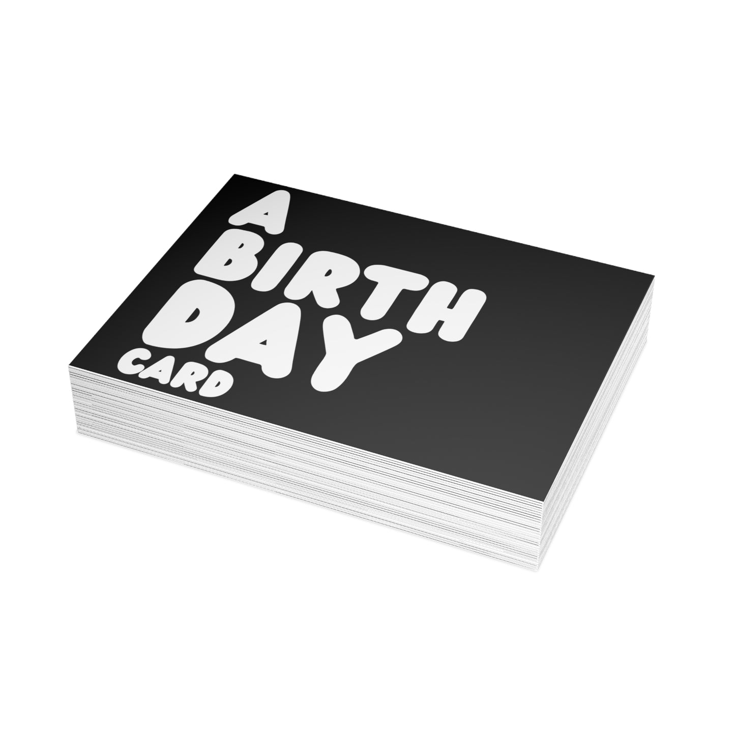 A Birthday Card in Black and White Greeting Card Set - 2 Sizes Available, Quantities of 10, 30, 50