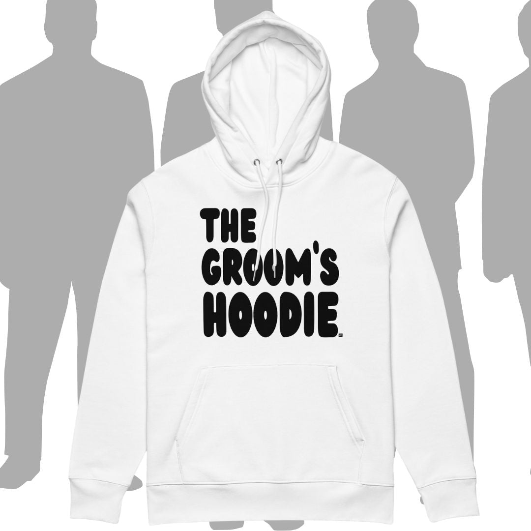 The Groom's Hoodie in Black and White Premium Hoodie
