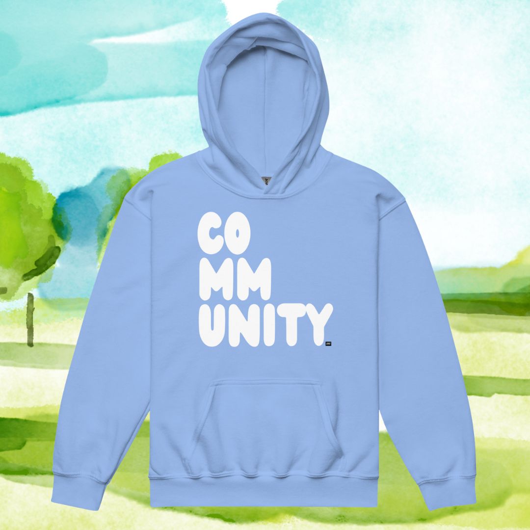 Community Kids in Sky Blue Unisex Hoodie