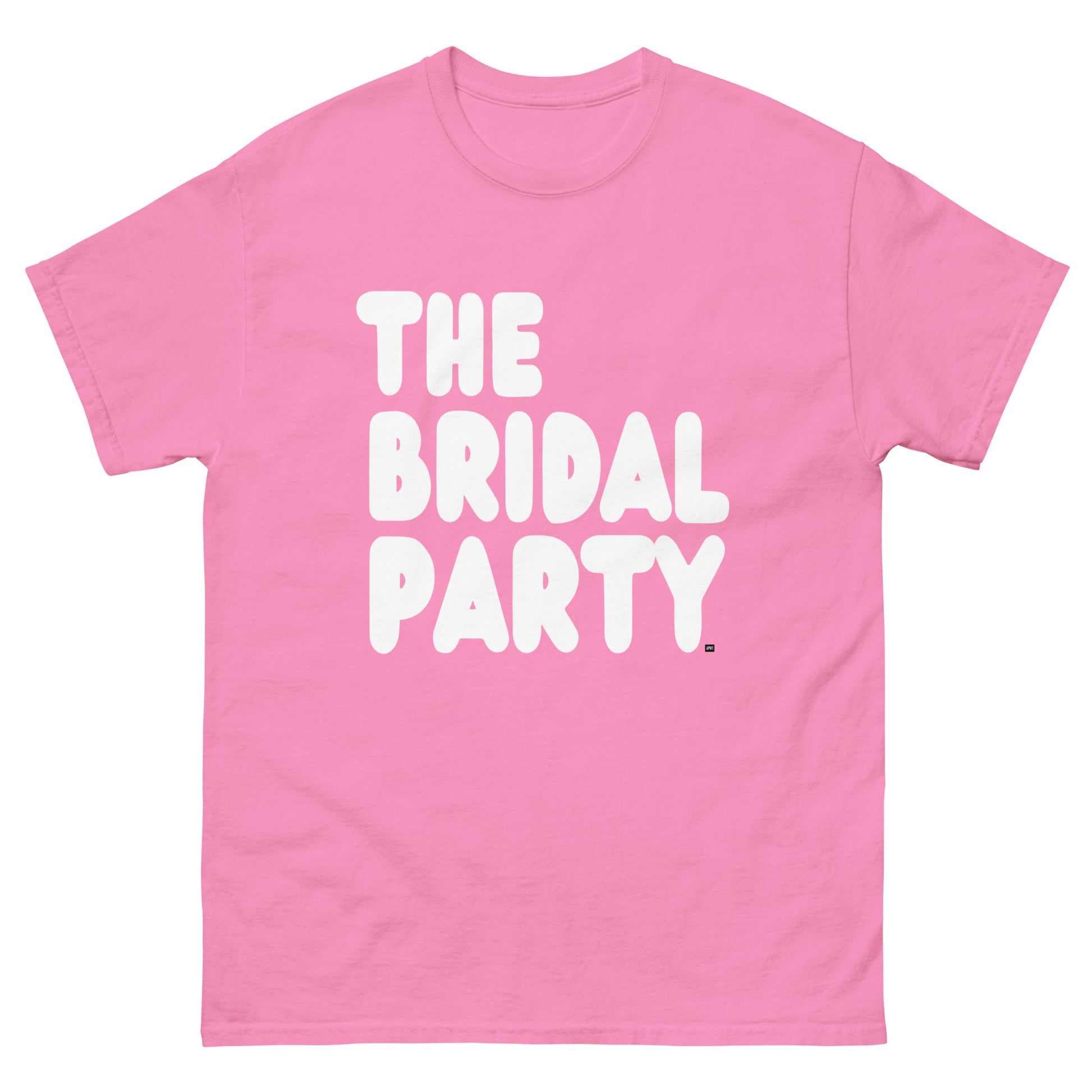 The Bridal Party Unisex T-Shirt in from the APWT Gift Shop in Pink