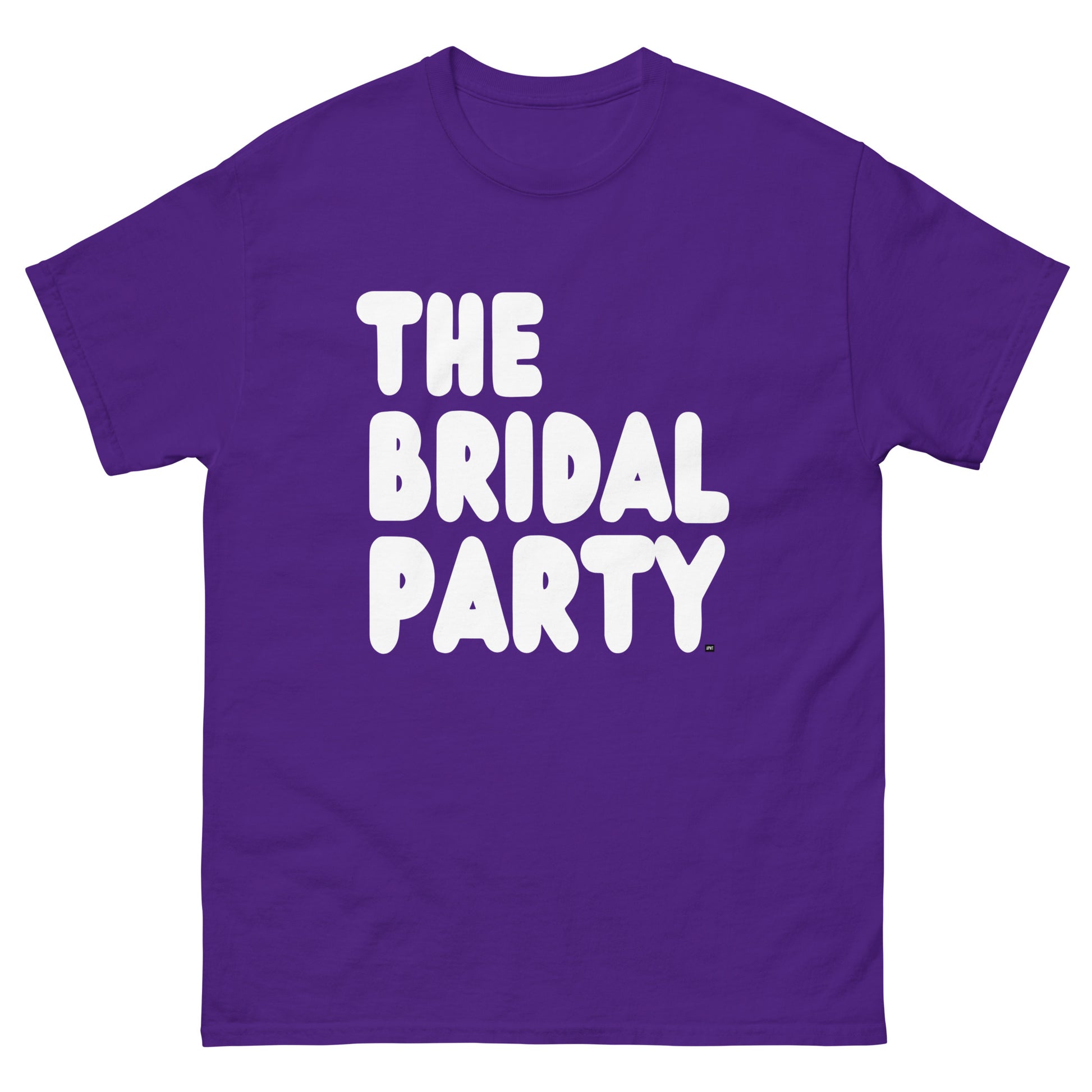 The Bridal Party Unisex T-Shirt in from the APWT Gift Shop in Purple