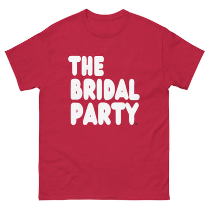 The Bridal Party Unisex T-Shirt in from the APWT Gift Shop in Red
