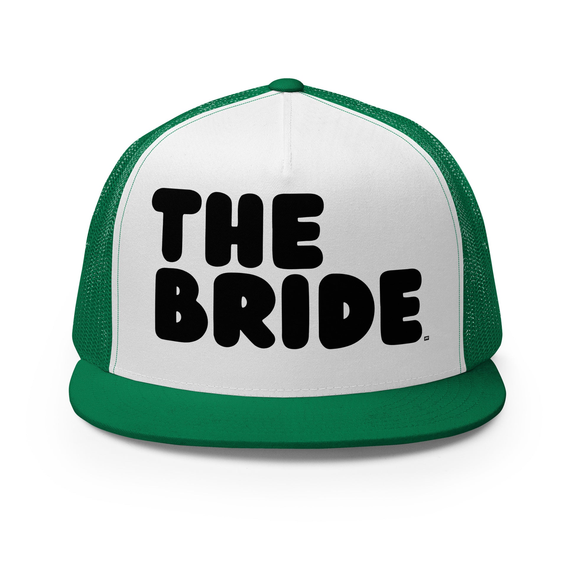 The Bride Trucker Hat from the APWT Gift Shop in Green and White Front