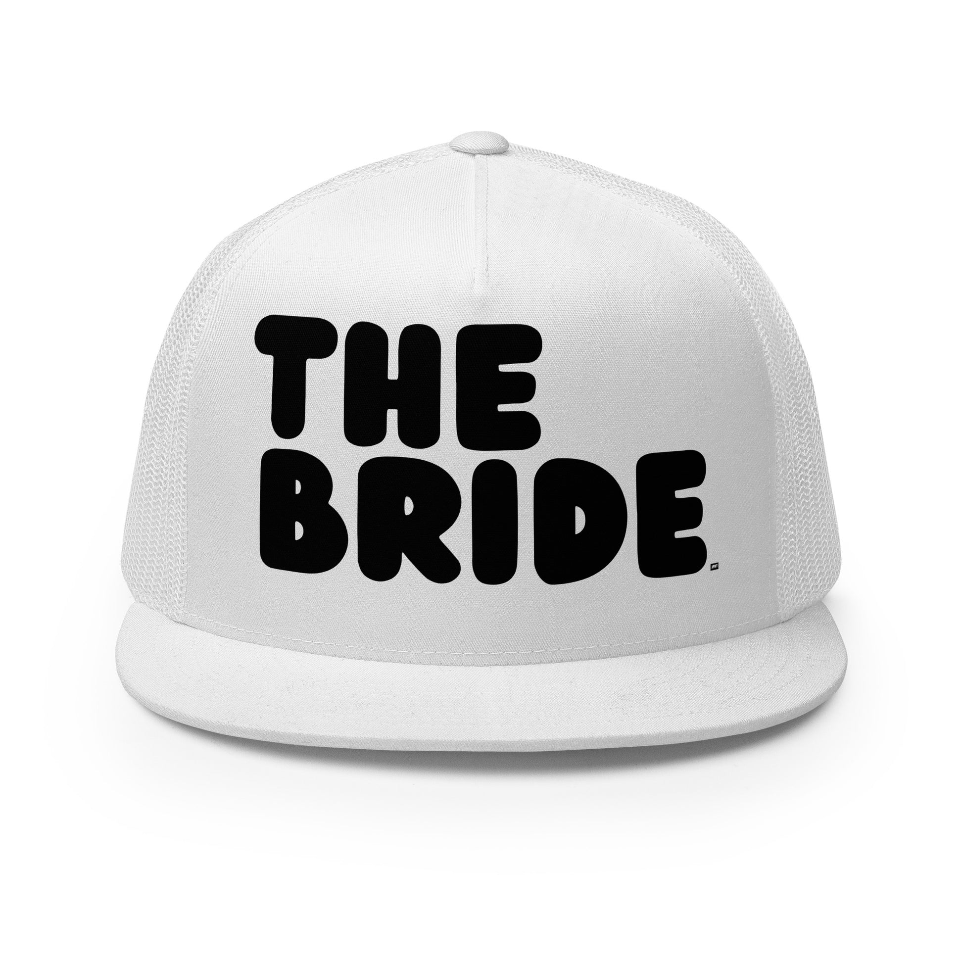 The Bride Trucker Hat from the APWT Gift Shop in white front