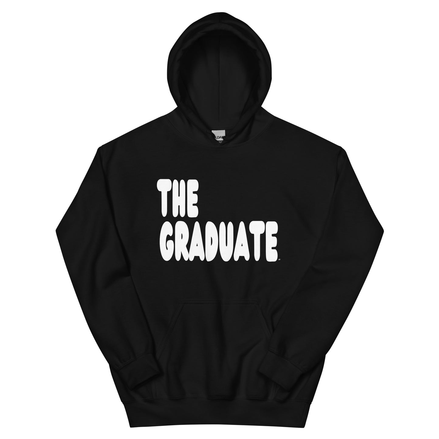 The Graduate Unisex Hoodie in Black from the APWT Gift Shop
