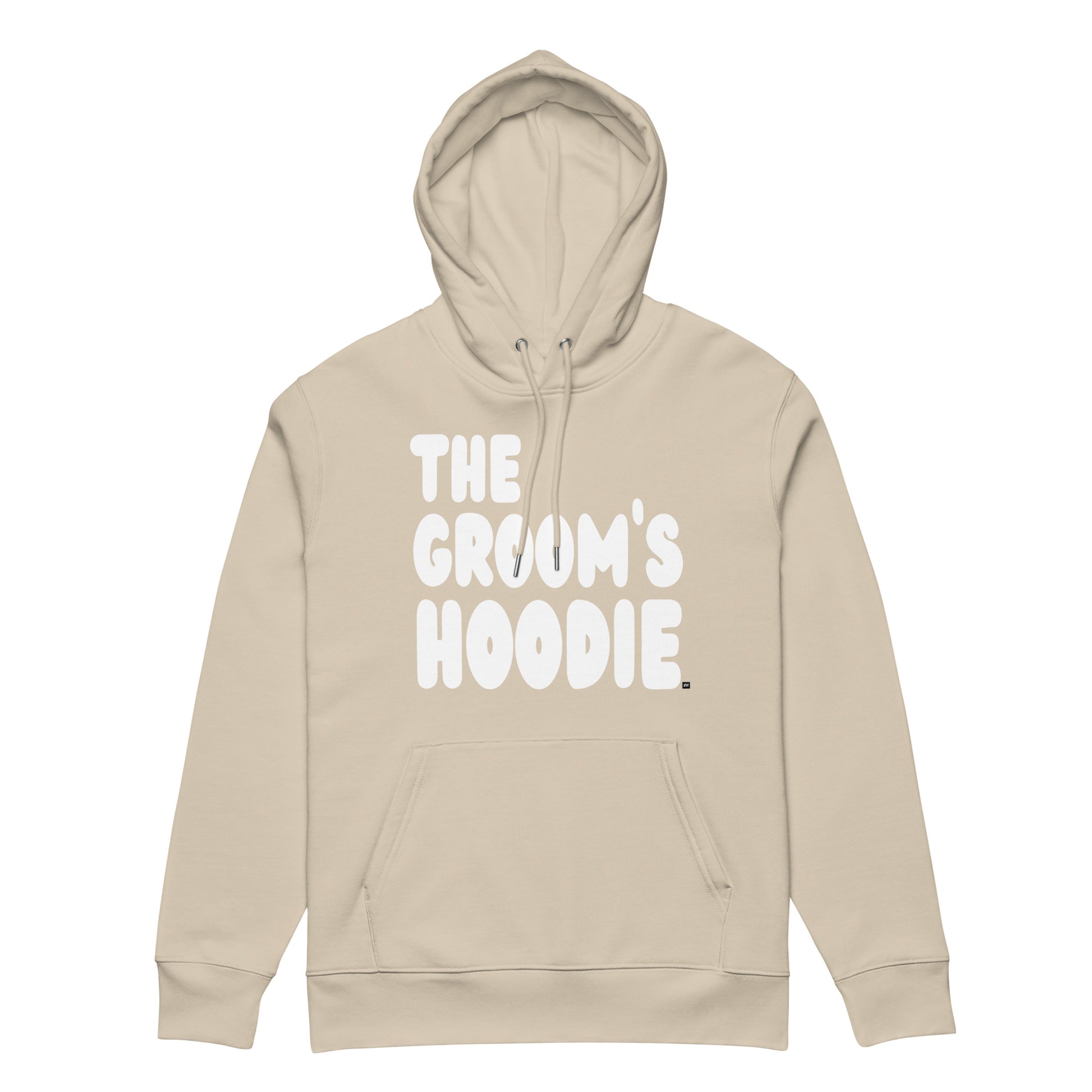 The Groom's Hoodie Premium Unisex Hoodie in Beige from the APWT Gift Shop 