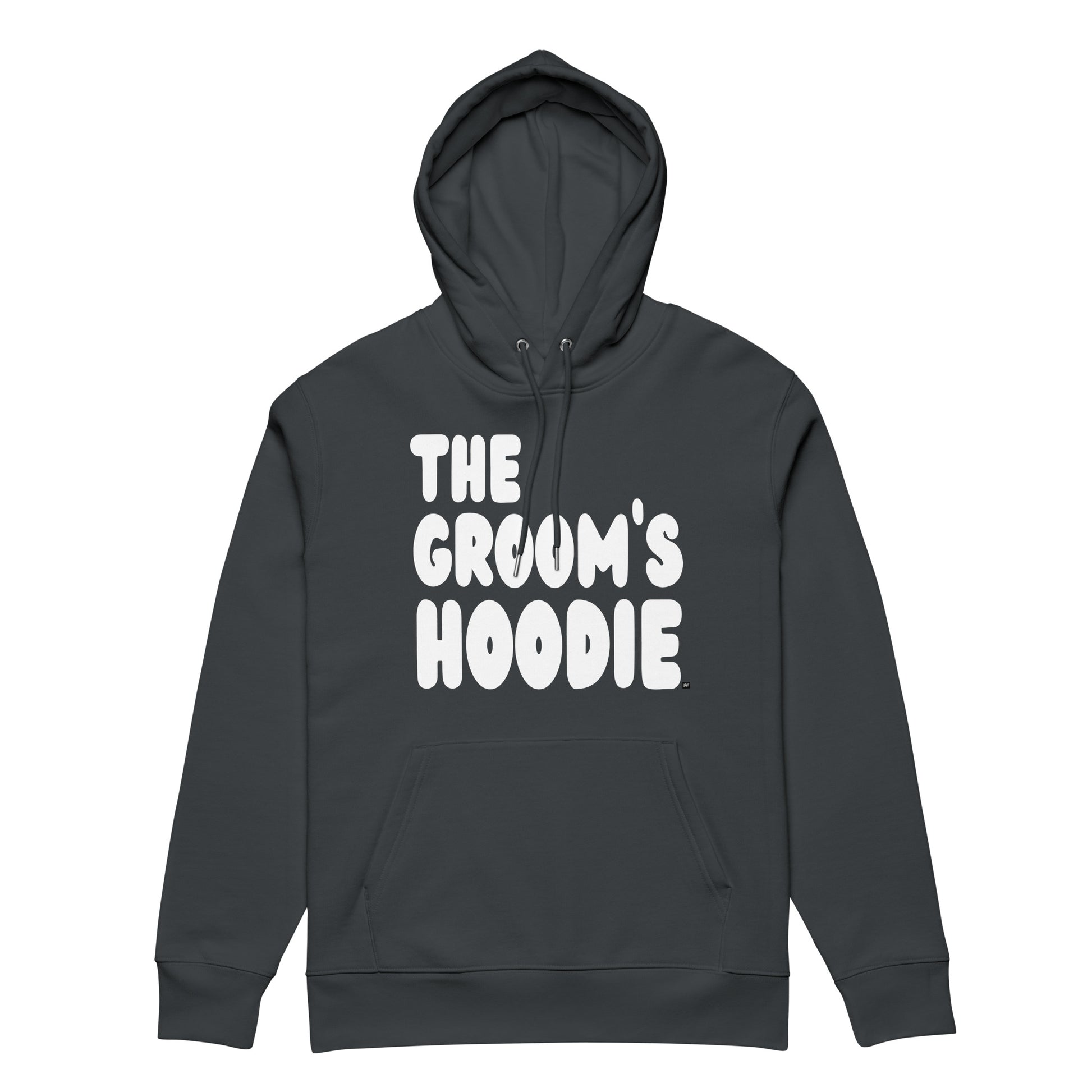 The Groom's Hoodie Premium Unisex Hoodie in Dark Grey from the APWT Gift Shop 