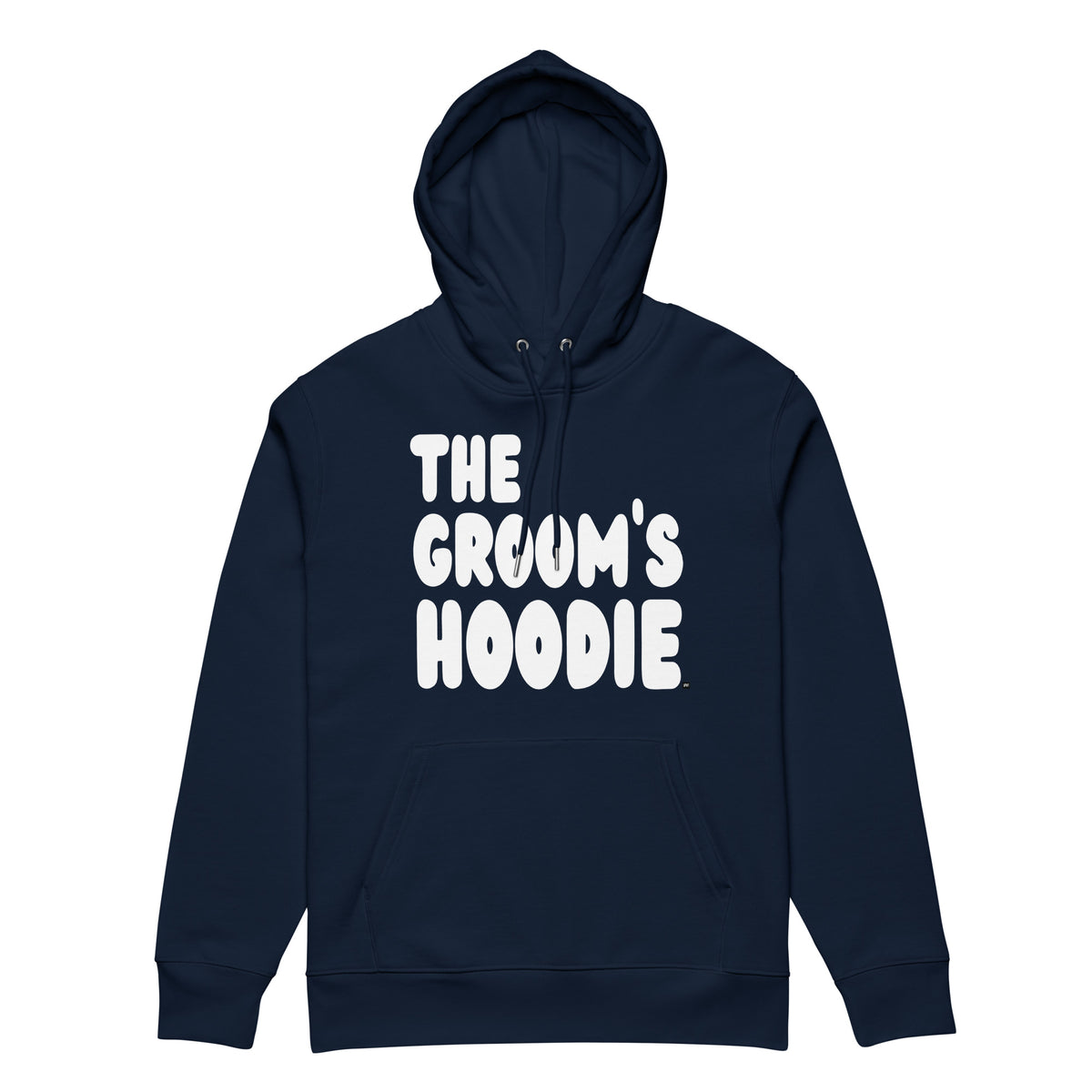 The Groom's Hoodie Premium Unisex Hoodie in Navy Blue from the APWT Gift Shop 