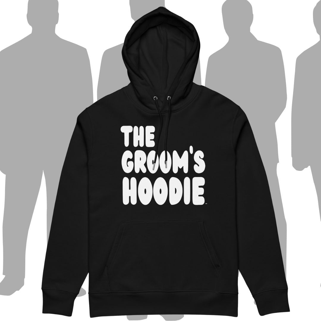 The Groom's Hoodie in Black Premium Unisex Hoodie Listing Image