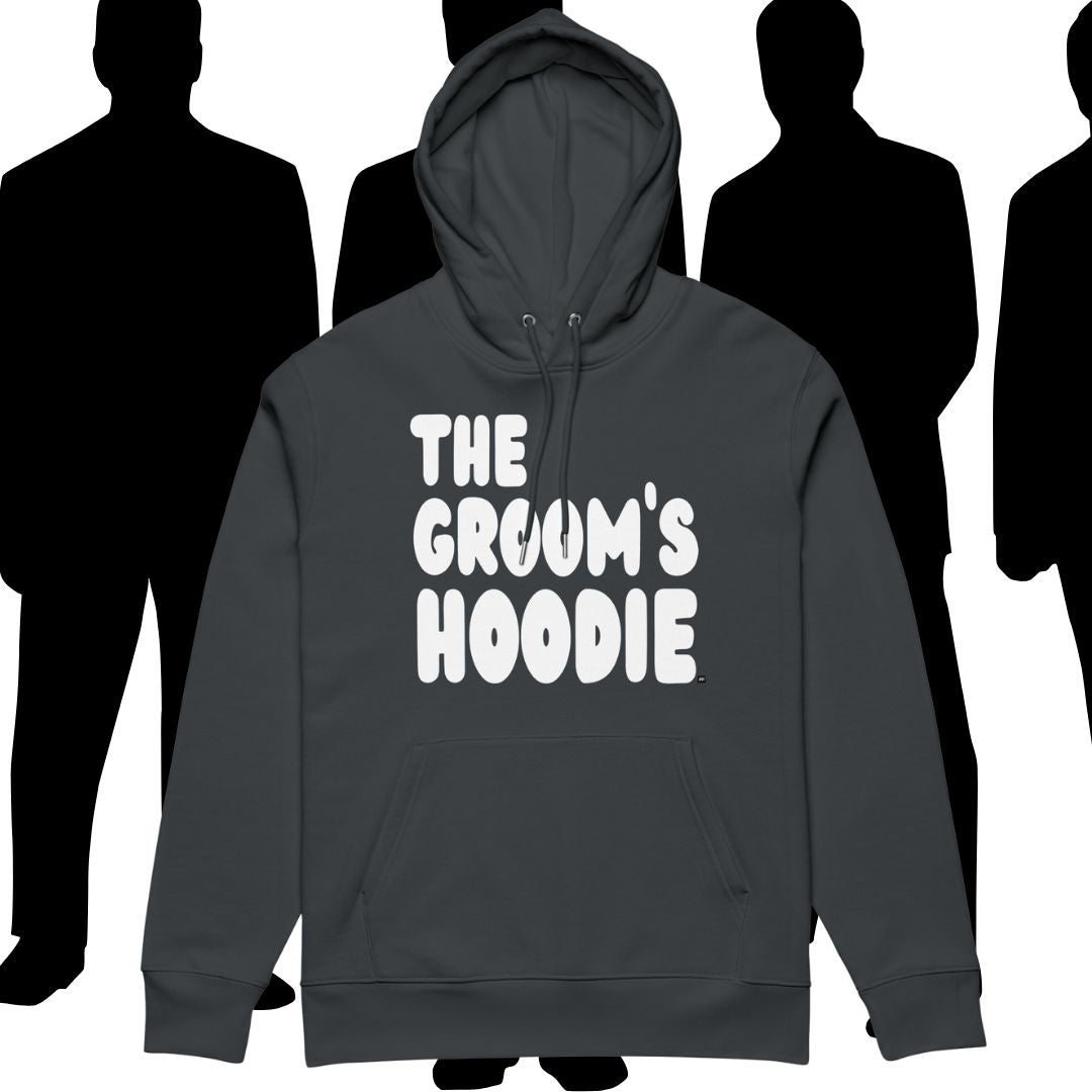 The Groom's Hoodie in Dark Grey Premium Unisex Hoodie Listing Image