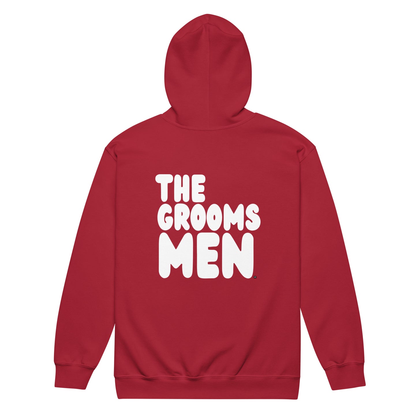 The Groomsmen Unisex Zip-Up Hoodie in Apple Red