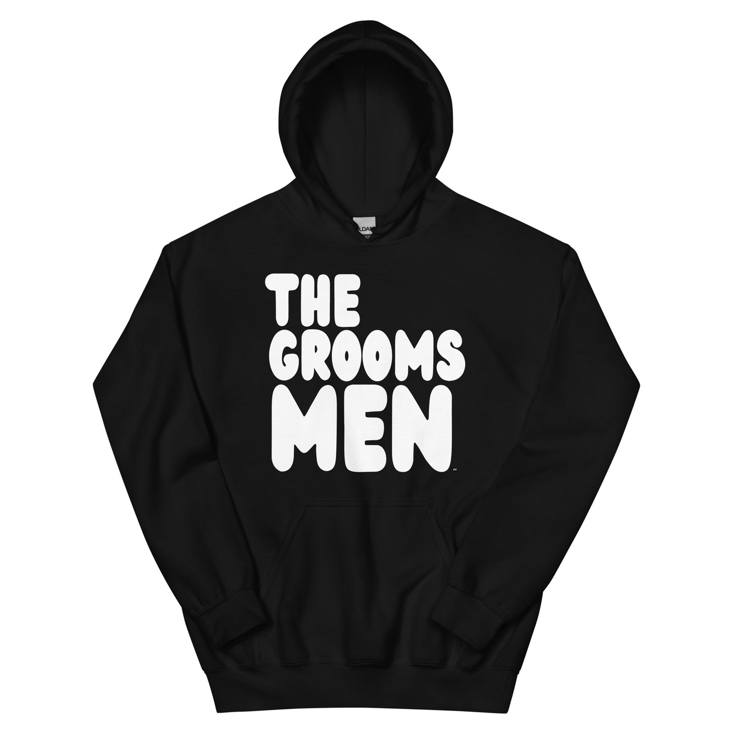 The Groomsmen Unisex Hoodie in Black Flat Image