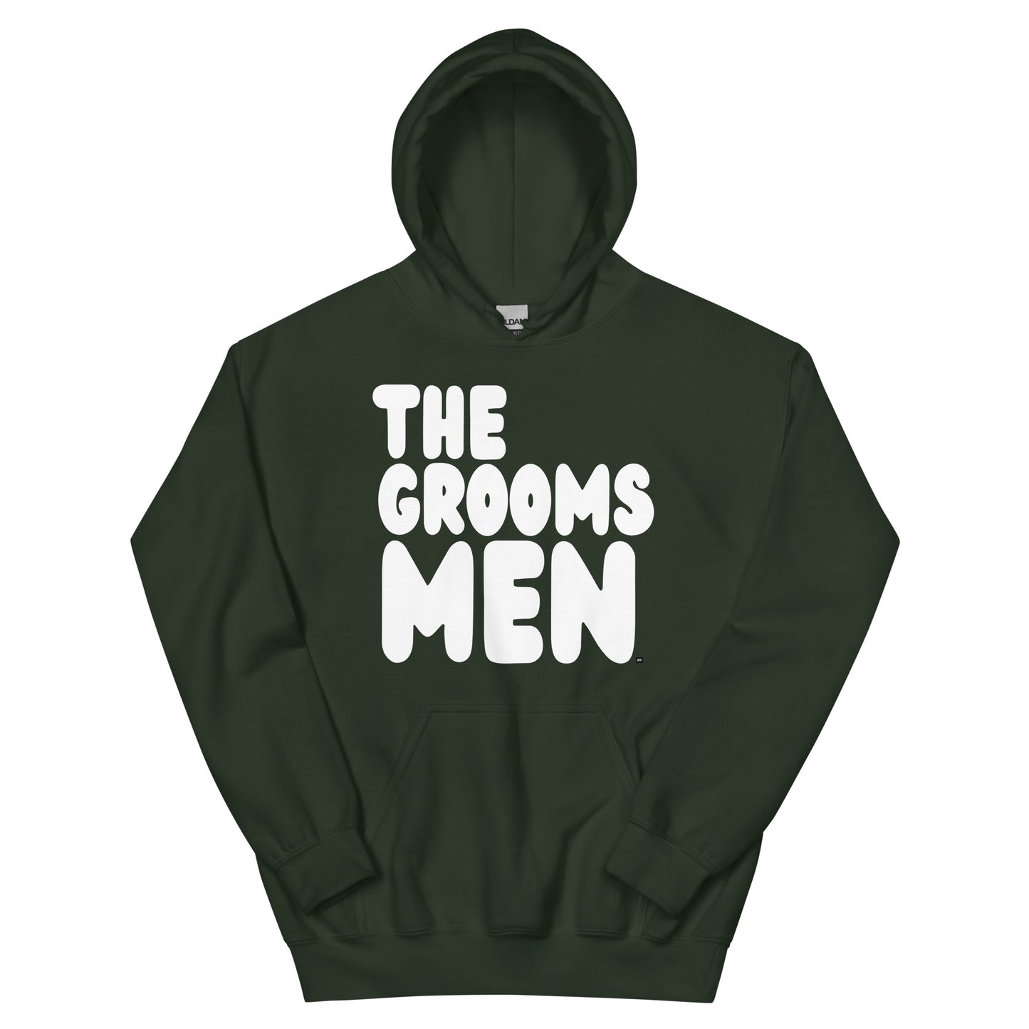 The Groomsmen Unisex Hoodie in Forest Green Flat Image