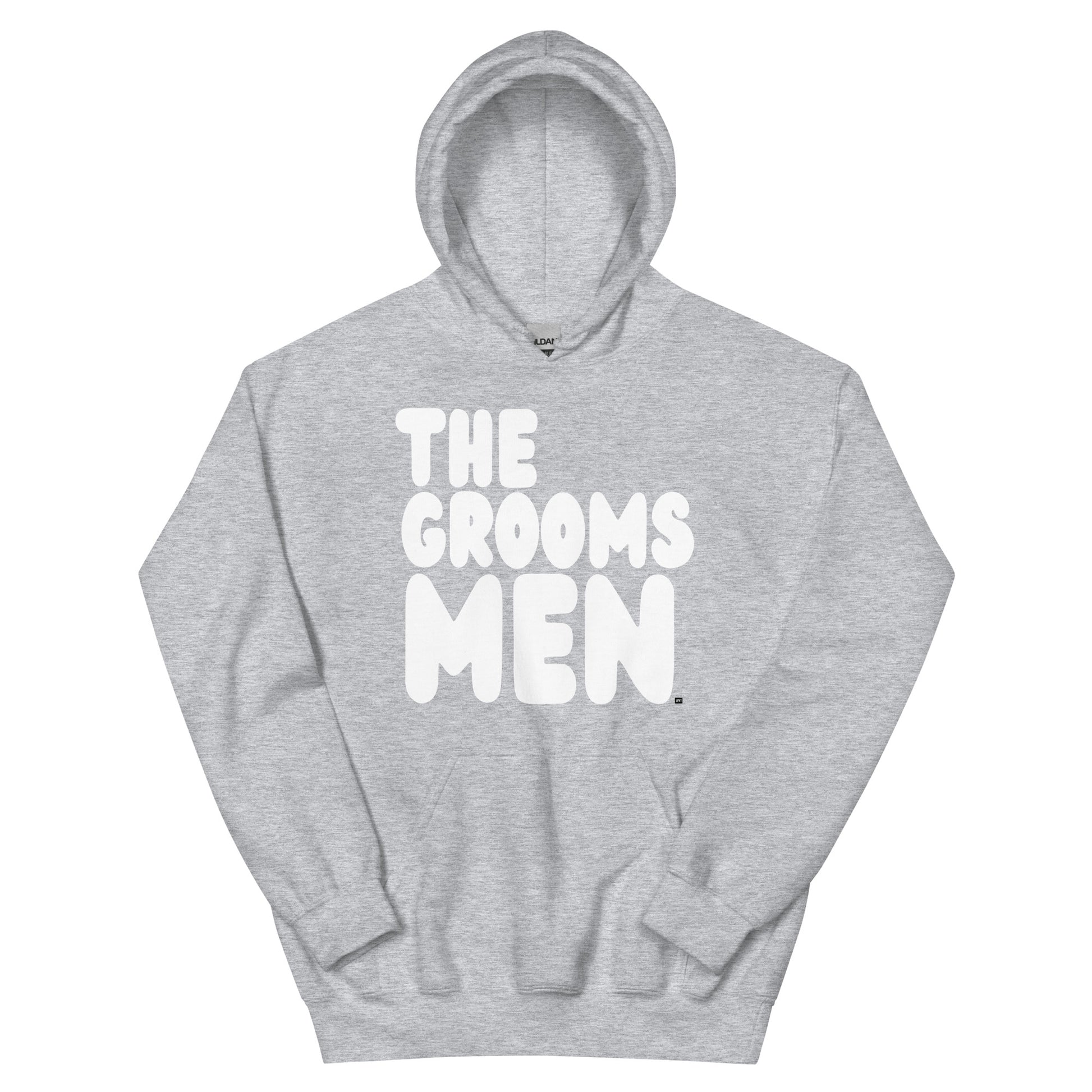 The Groomsmen Unisex Hoodie in Grey Flat Image