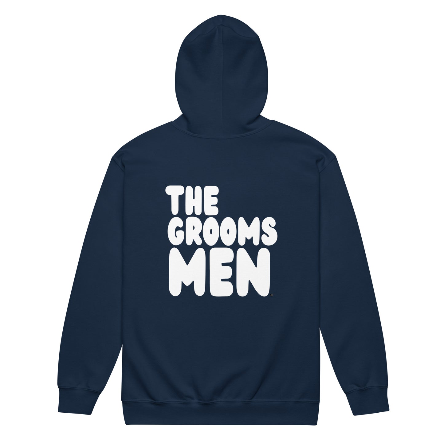 The Groomsmen Unisex Zip-Up Hoodie in Navy Blue