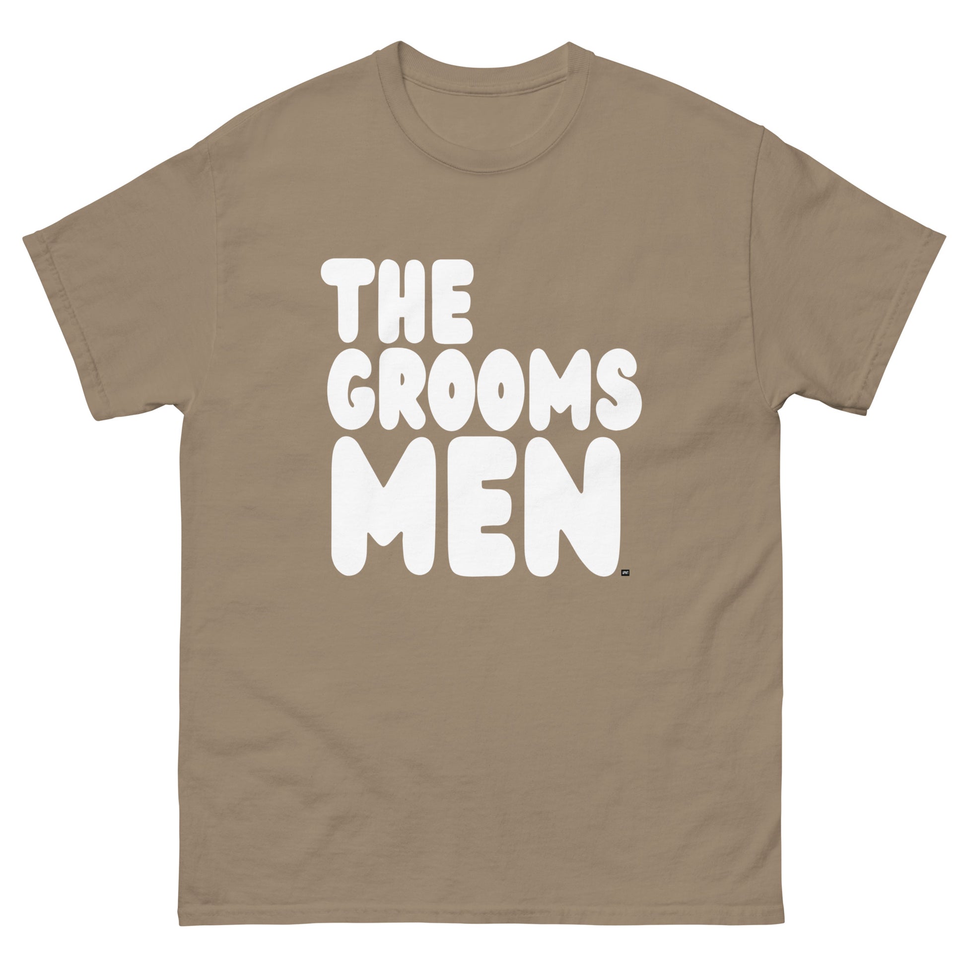 The Groomsmen Unisex T-Shirt in  Beige from the APWT Gift Shop