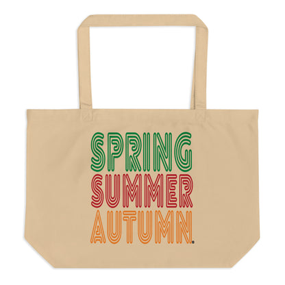 The Spring into Summer Jumbo Tote Bag from the APWT Gift Shop in Natural Flat