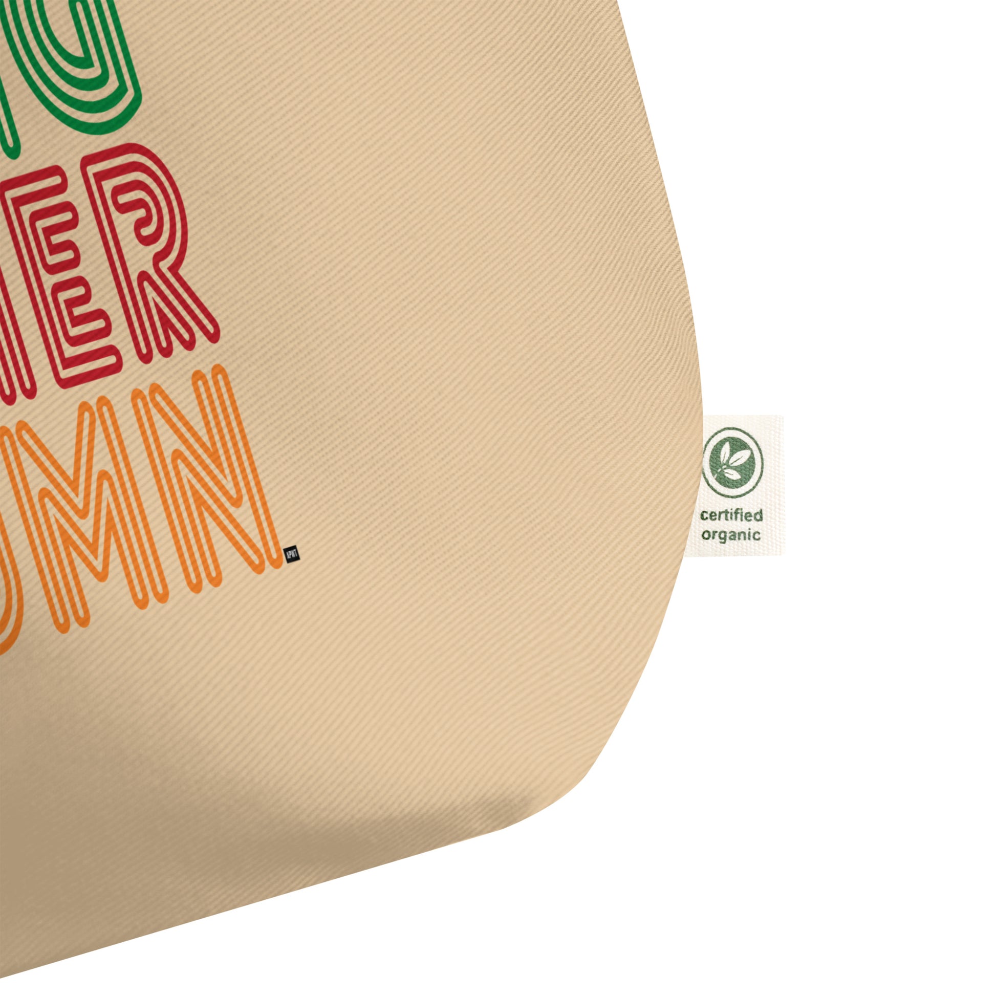 The Spring into Summer Jumbo Tote Bag from the APWT Gift Shop in Natural Tag