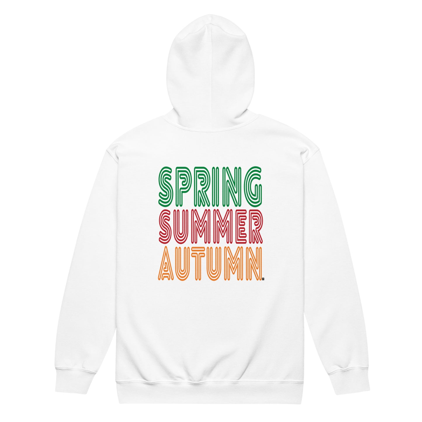 The Spring into Summer Unisex Zip-Up Hoodie in White from the APWT Gift Shop