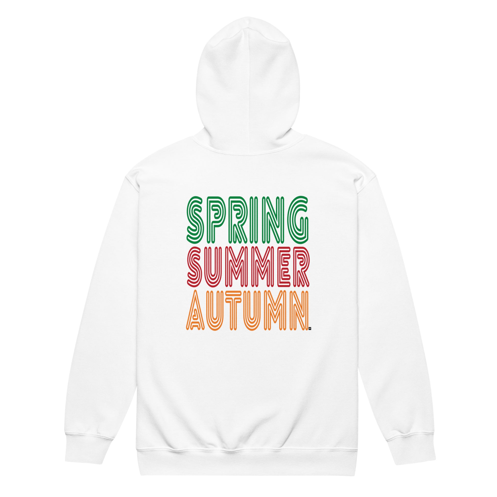 The Spring into Summer Unisex Zip-Up Hoodie in White from the APWT Gift Shop