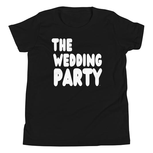 The Wedding Party Kids T-Shirt in Black from the APWT Gift Shop