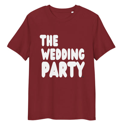 The Wedding Party Premium Unisex T-Shirt in Burgundy from the APWT Gift Shop