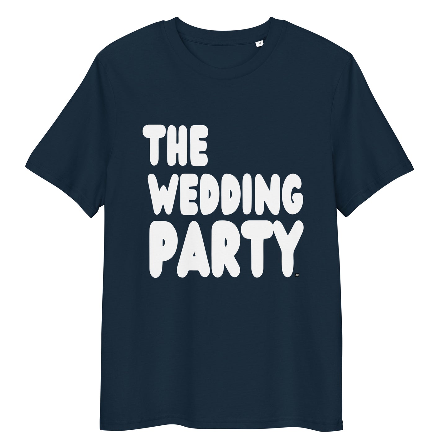 The Wedding Party Premium Unisex T-Shirt in Navy Blue from the APWT Gift Shop