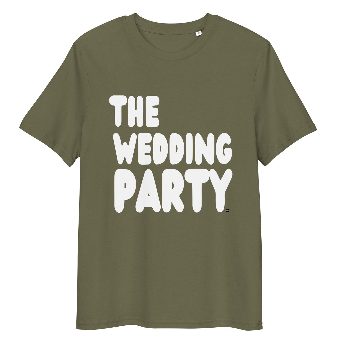 The Wedding Party Premium Unisex T-Shirt in Olive Green from the APWT Gift Shop