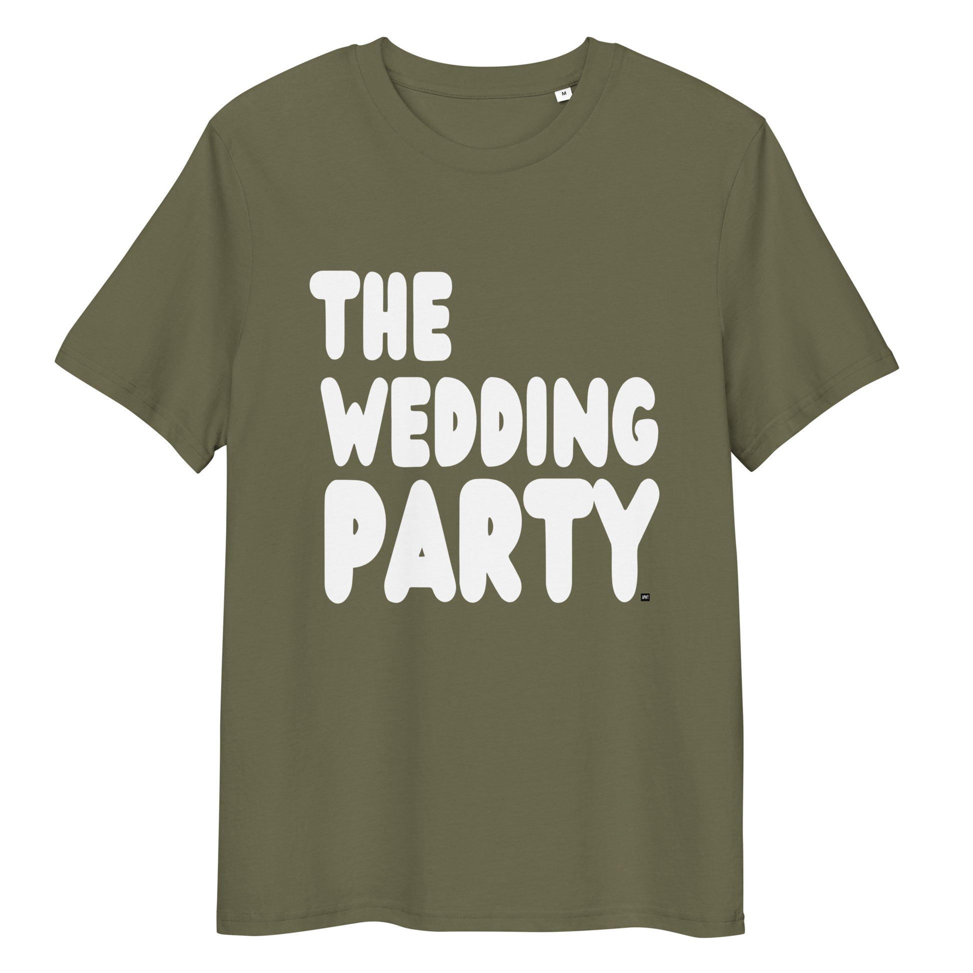 The Wedding Party Premium Unisex T-Shirt in Olive Green from the APWT Gift Shop