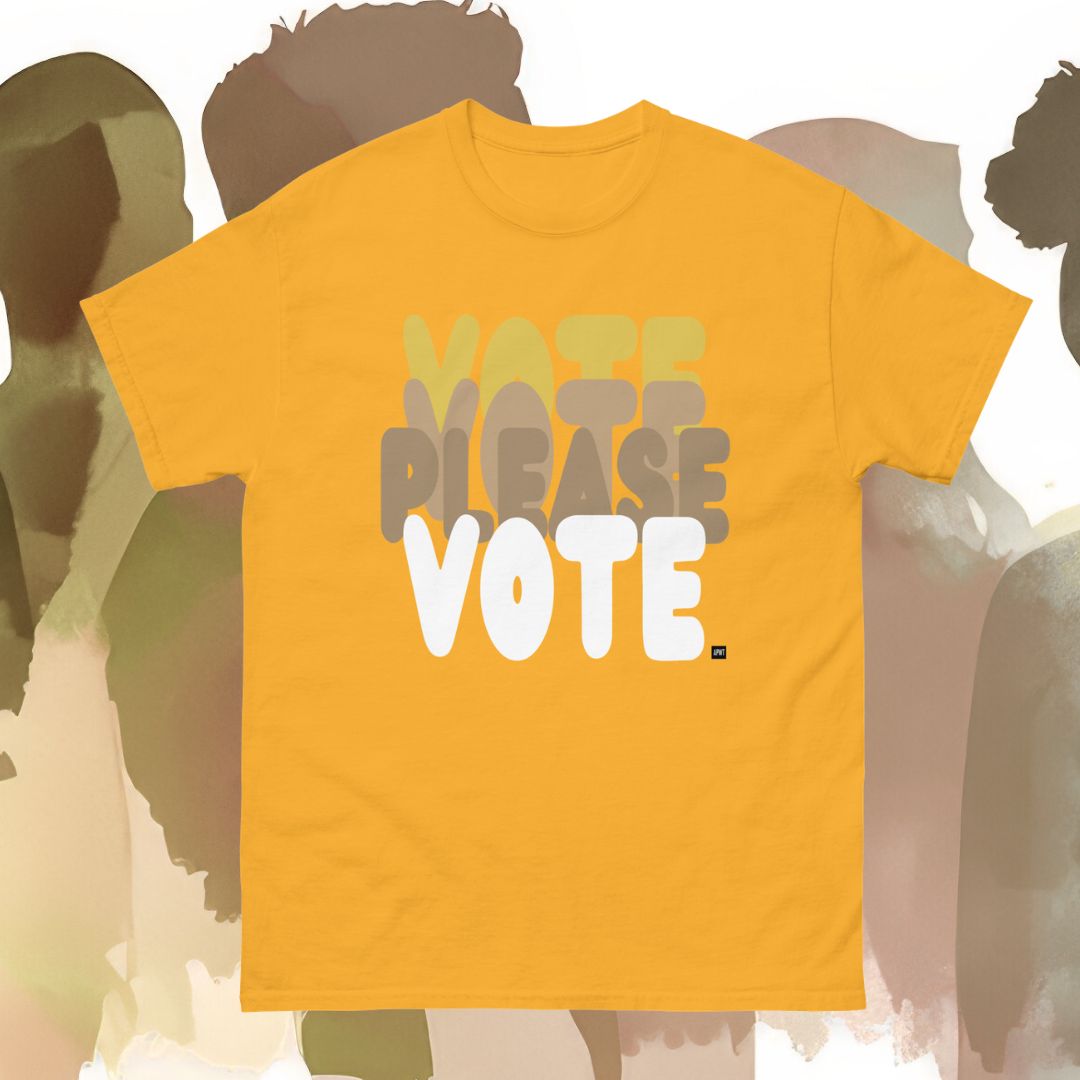 Please Vote in Sunny Yellow Unisex T-Shirt