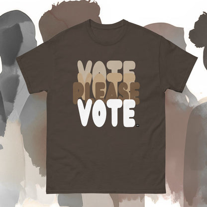 Please Vote in Brown Love Unisex T-Shirt