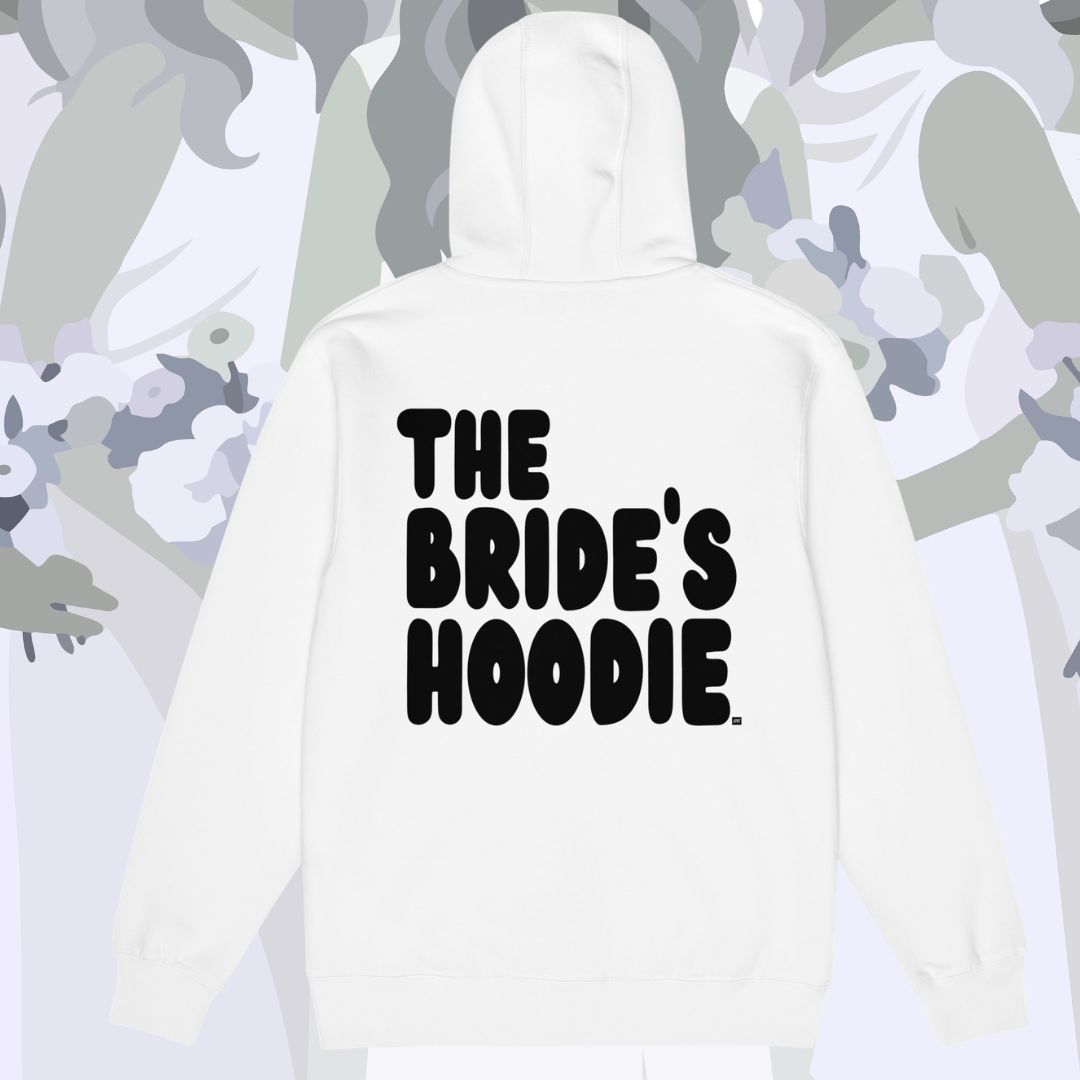 The Bride's Hoodie Premium Unisex Zip-Up White Hoodie