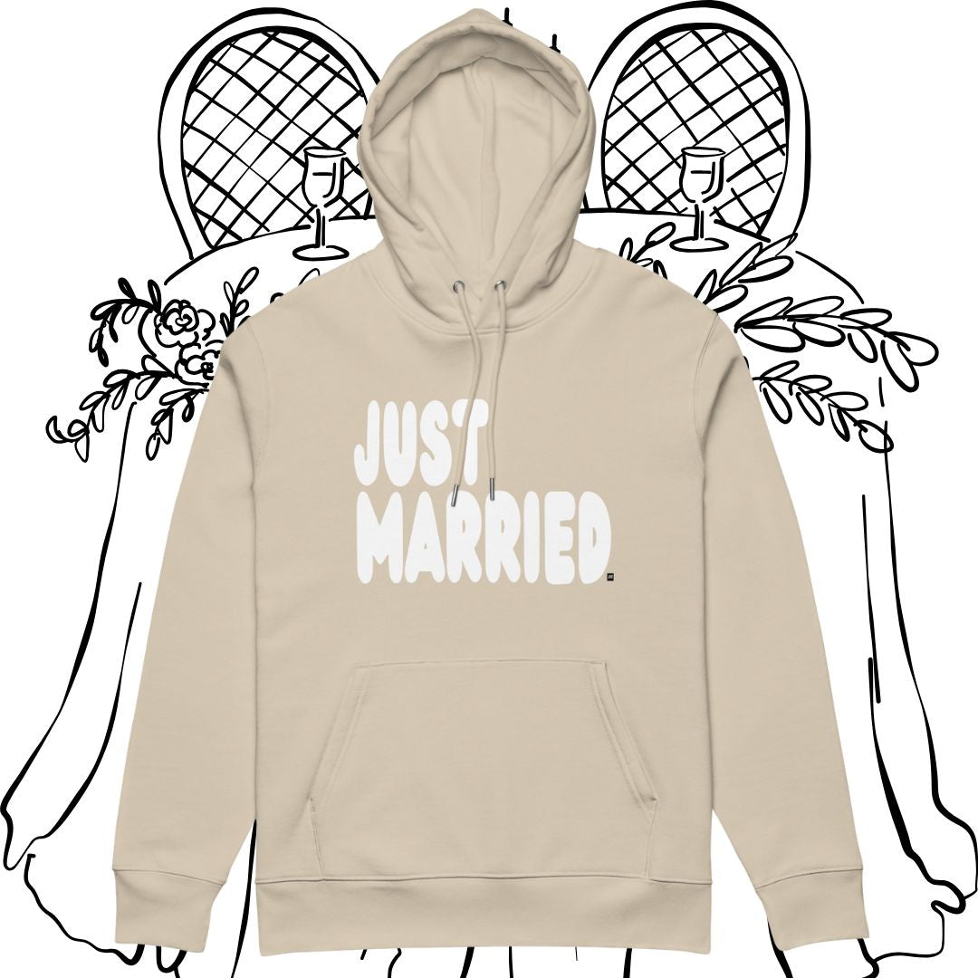 Just Married Premium Unisex Hoodie - Available in Assorted Colors