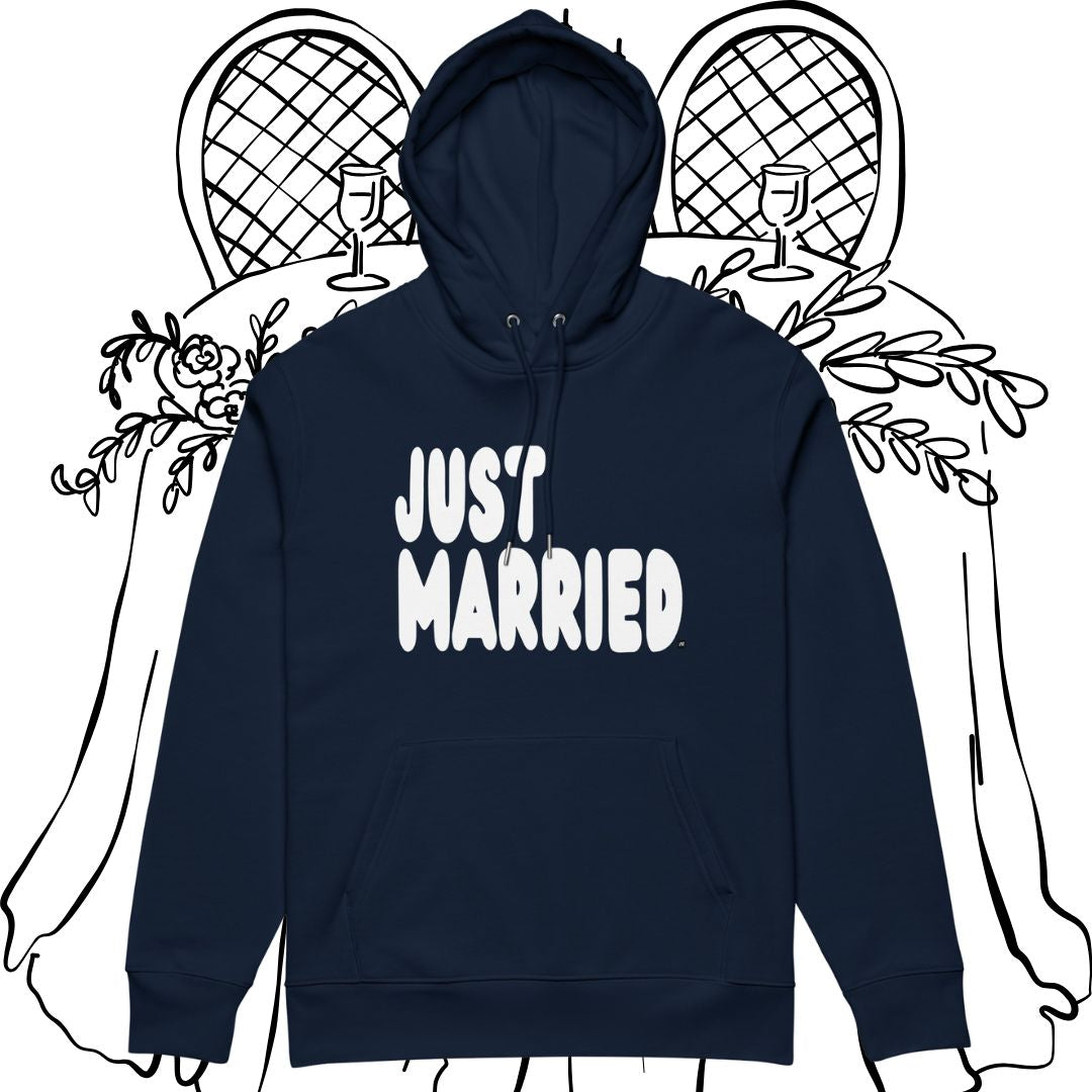 Just Married Premium Unisex Hoodie - Available in Assorted Colors