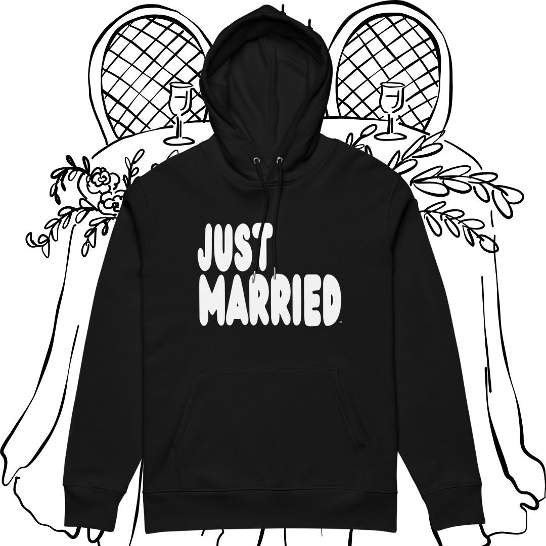 Just Married Premium Unisex Hoodie - Available in Assorted Colors