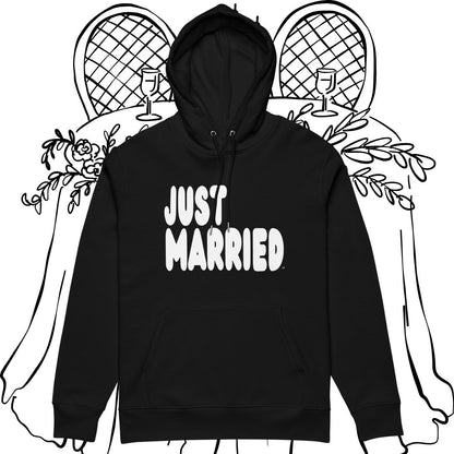 Just Married Premium Unisex Hoodie - Available in Assorted Colors