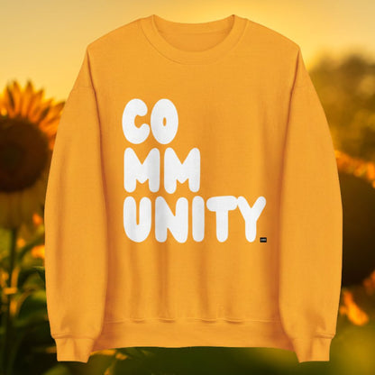 A Community in Sunflower Yellow Unisex Crew Neck Sweatshirt