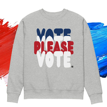 Please Vote Premium Unisex Crew Neck Sweatshirt - Available in 2 Colors