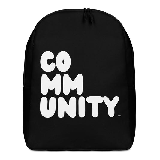 Community in Black and White Backpack - The APWT Gift Shop
