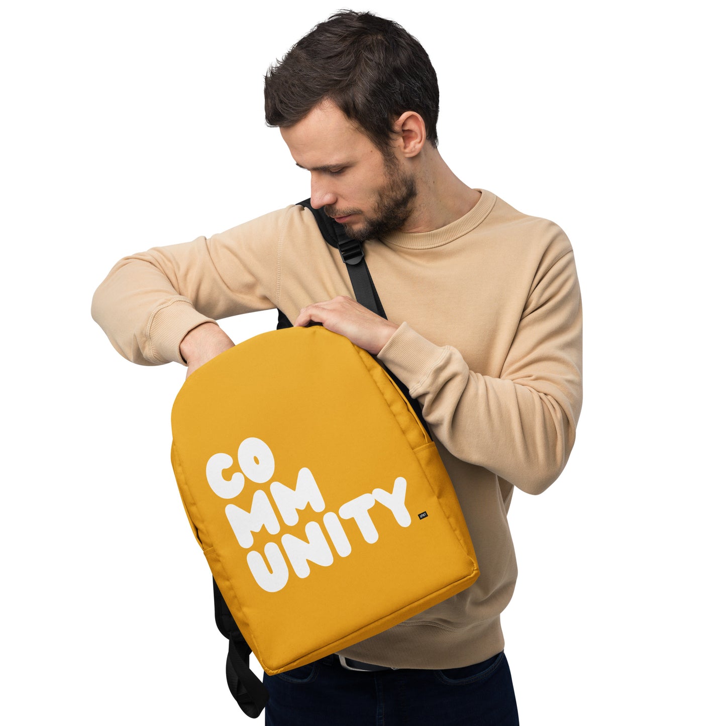 A Community in Autumn Leaves Backpack
